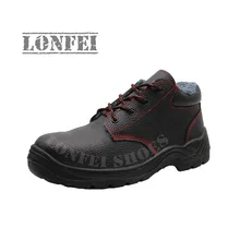 Черная натуральная кожа, искусственная шерсть, сохраняющая тепло, со стальным носком, устойчивые к разбиванию рабочие ботинки для мужчин, для холодной зимы, уличная защитная обувь