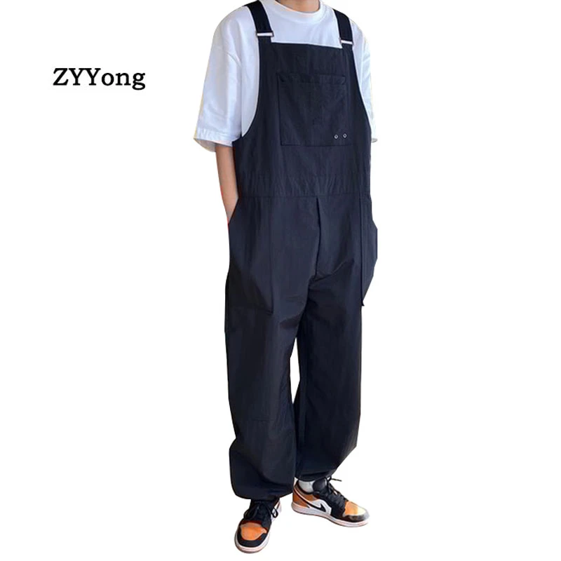 baggy black overalls
