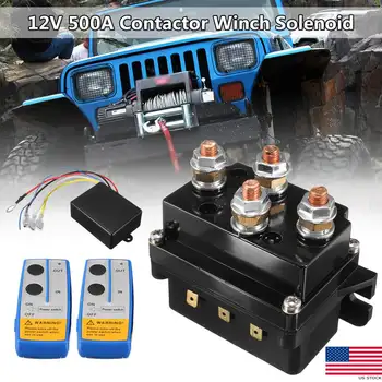 

Universal 12V 500A Winch Remote Control Solenoid Relay Twin Wireless Remote Recovery For Jeep Truck ATV SUV