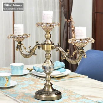 

Metal Table Candle Holder Stand Retro Vintage Large Romantic Dinner Candle Holder Moroccan Candelabros Home Decoration JJ60ZT