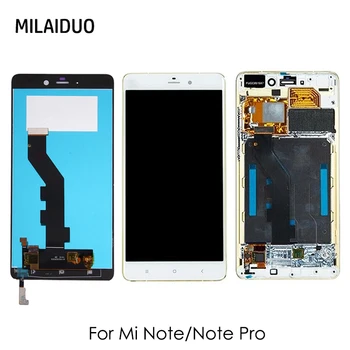 

LCD Display For Mi Note Pro LCD 5.99" Touch Digitizer Assembly White With Frame For Xiaomi Mi Note Screen Glass Replacement