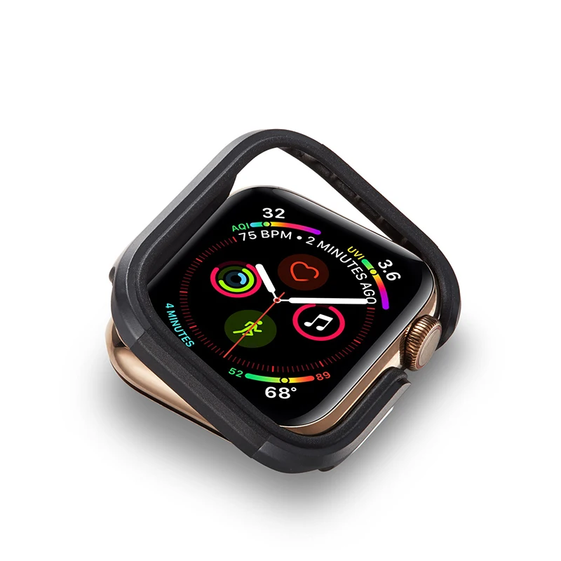Чехол для Apple Watch, лаконичный однотонный защитный чехол из цинкового сплава 40 мм 44 мм