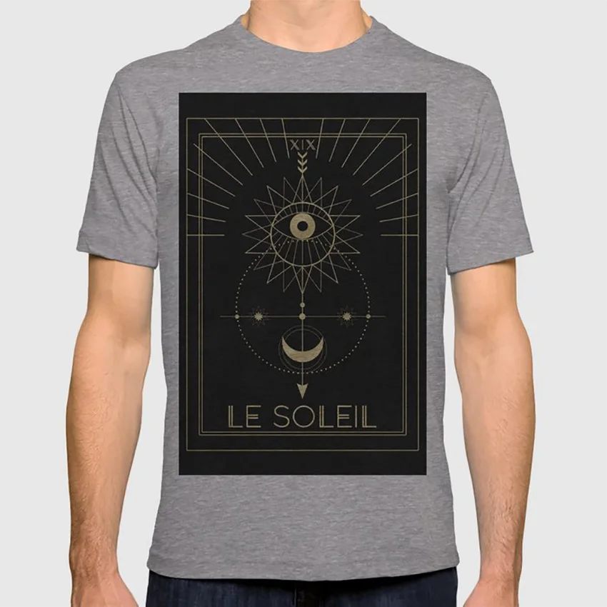 Le Soleil or The Sun Tarot футболка Таро солнце солей Магия Викка ведьма Луна удача символ золото