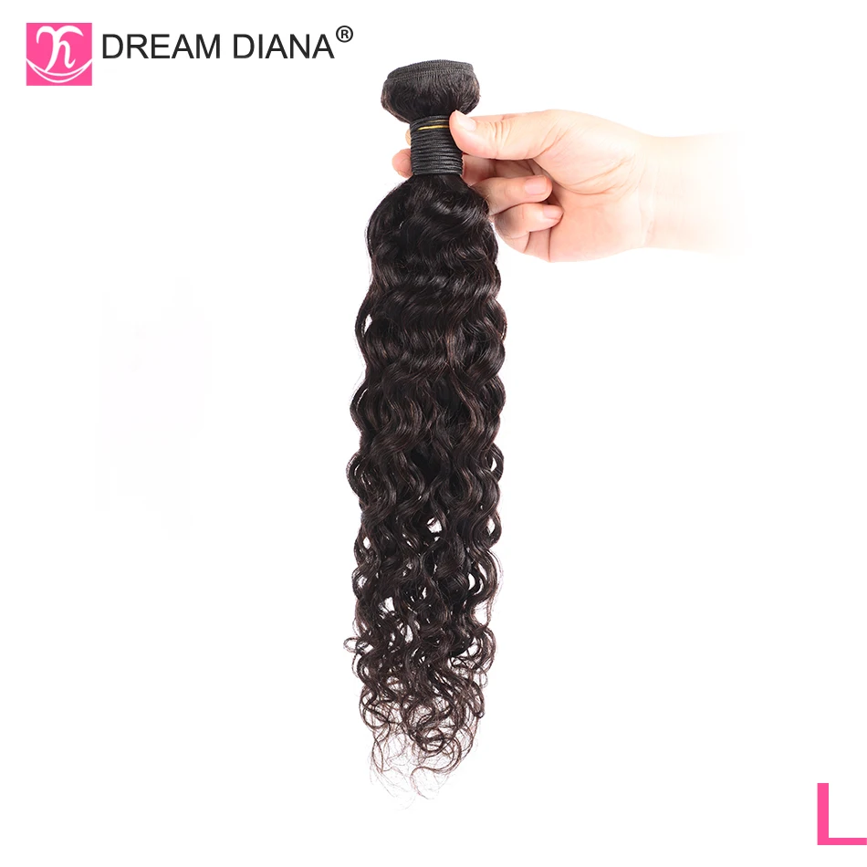 DreamDiana, бразильские волнистые волосы, 1/3 пряди, L, Remy, волнистые волосы, натуральный черный цвет, человеческие волосы для наращивания