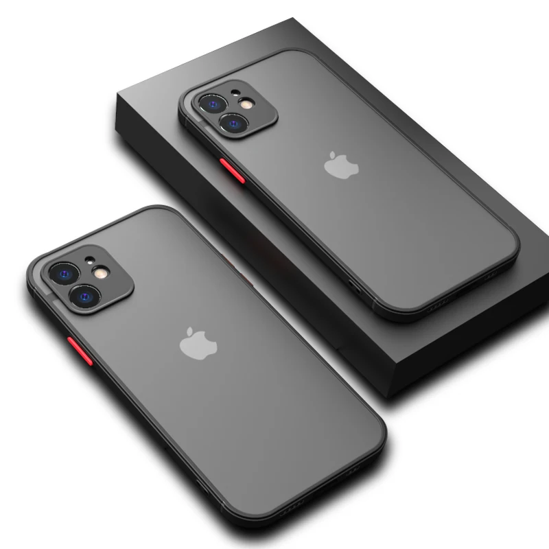 Противоударный бронированный матовый чехол для iPhone 11 12 13 Pro Max XR XS X 7 8 Plus SE