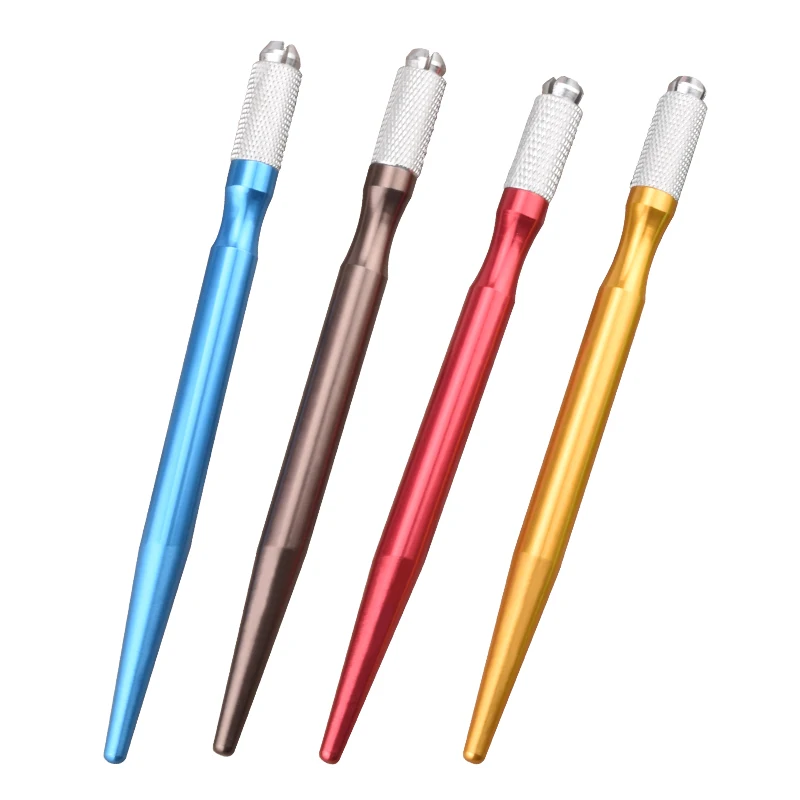 

1pc Metal eyebrow permanent makeup light Manual tattoo machine Microblading pen tattoo machine for permanent makeup