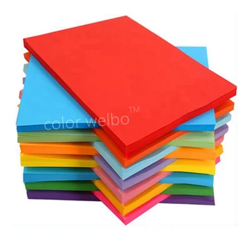 

A4 paper printing and duplicating thick handmade paper origami rectangular color children's origami material fluorescent paper