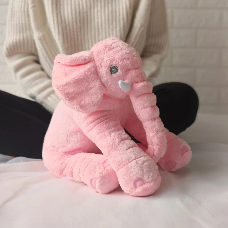 Nick Toy 40cm Soft Elephant Pillow Plush Toy Stuffed Animal Elephant Baby Sleep Toys Room Decoration Gift for Children