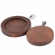 Onwear 10 шт. дерево Кабошон Установка основания 20 мм 25 мм диаметр деревянный пустой кулон ободок лотки diy ювелирных изделий Аксессуары