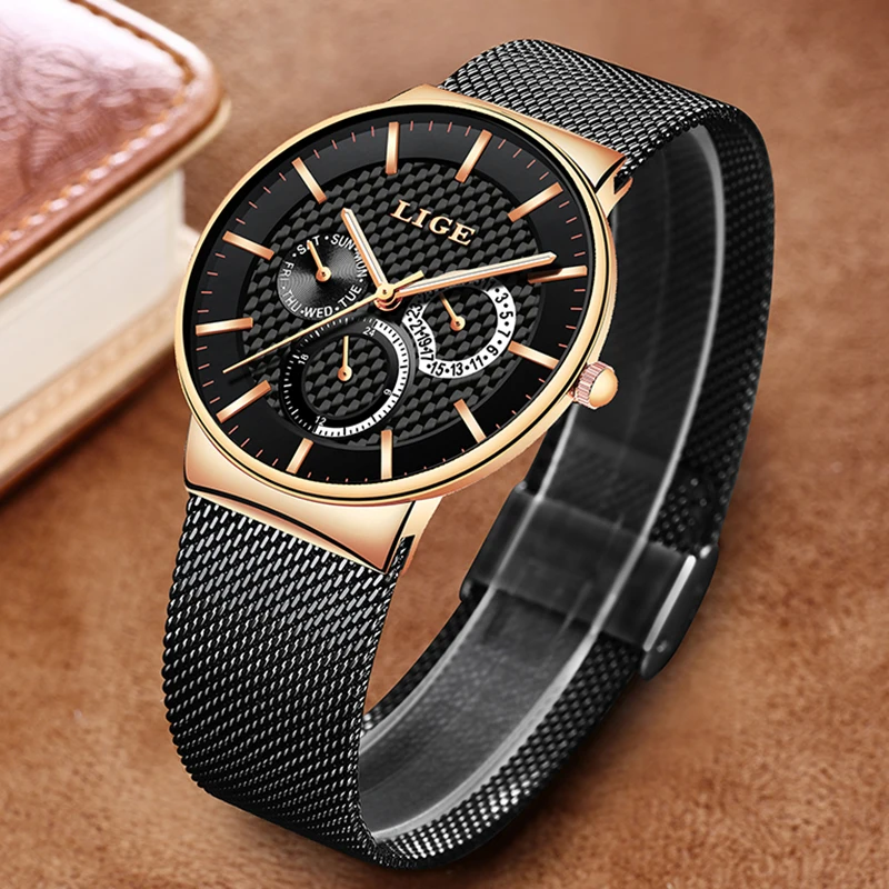 LIGE New Women Fashion Watch Creative Lady Casual Watches Stainless Steel Mesh Band Stylish Desgin Luxury Quartz Watch for Women LIGE New Women Fashion Watch Creative Lady Casual Watches Stainless Steel Mesh Band Stylish Desgin Luxury Quartz Watch for Women