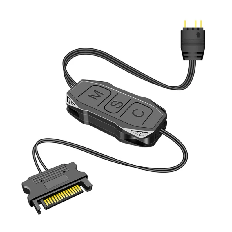New ARGB Controller 5V 3-pin To SATA Power Supply Mini RGB Controller 3PIN Hub For Desktop Computer Fan LED Light Radiator
