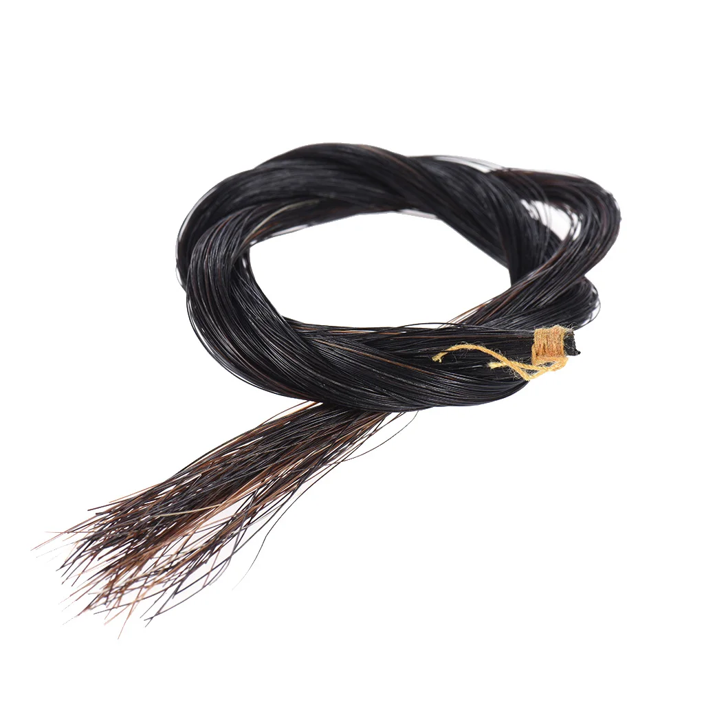 Full Size Violin Horsehair Violin Bow Hair for 4/4 Violin Lovers Black