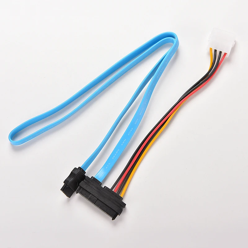 

7 Pin SATA Serial Female ATA to SAS 29 Pin Connector Cable & 4 Pin Male Power Cable Adapter Converter for Hard Disk Drive 1PC