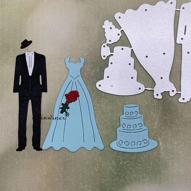 Dies Wedding Scrapbooking Couple  Groom Bride Metal Cutting Dies - Metal  Cutting - Aliexpress