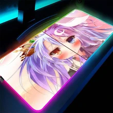 Aliexpress - Anime Girl Customized LED RGB Mouse Pad Computer Mausepad Xxl Backlight Pad for Genshin Impact Mause Gaming Keyboard Pad 30X80CM