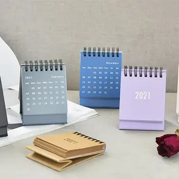 

Mini 2021 Table Desk Calendar Home Office Paper Monthly Daily Planner Schedule Calendar Book School Office Supplies