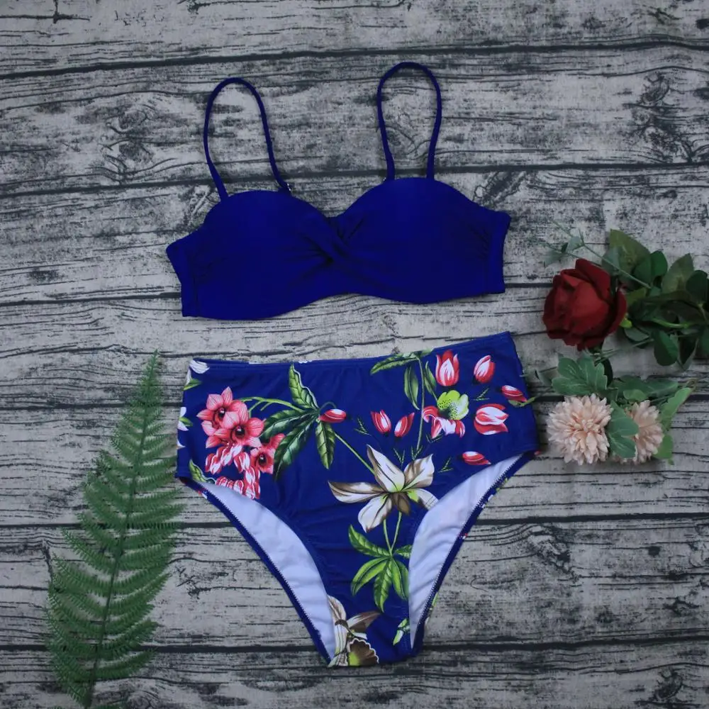 High Waist Swimwear 2020 New Floral Print Bikinis Women Swimsuit Vintage Retro Bathing Suit Halter Biquini Maillot de bain femme High Waist Swimwear 2020 New Floral Print Bikinis Women Swimsuit Vintage Retro Bathing Suit Halter Biquini Maillot de bain femme
