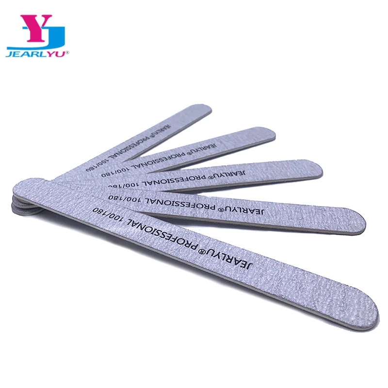 

Wooden 10Pcs/lot Grey Nails File Sanding Professional Accessories Grit 100/180 Lime A Ongle Manicure Pedicure Washable Art Tools