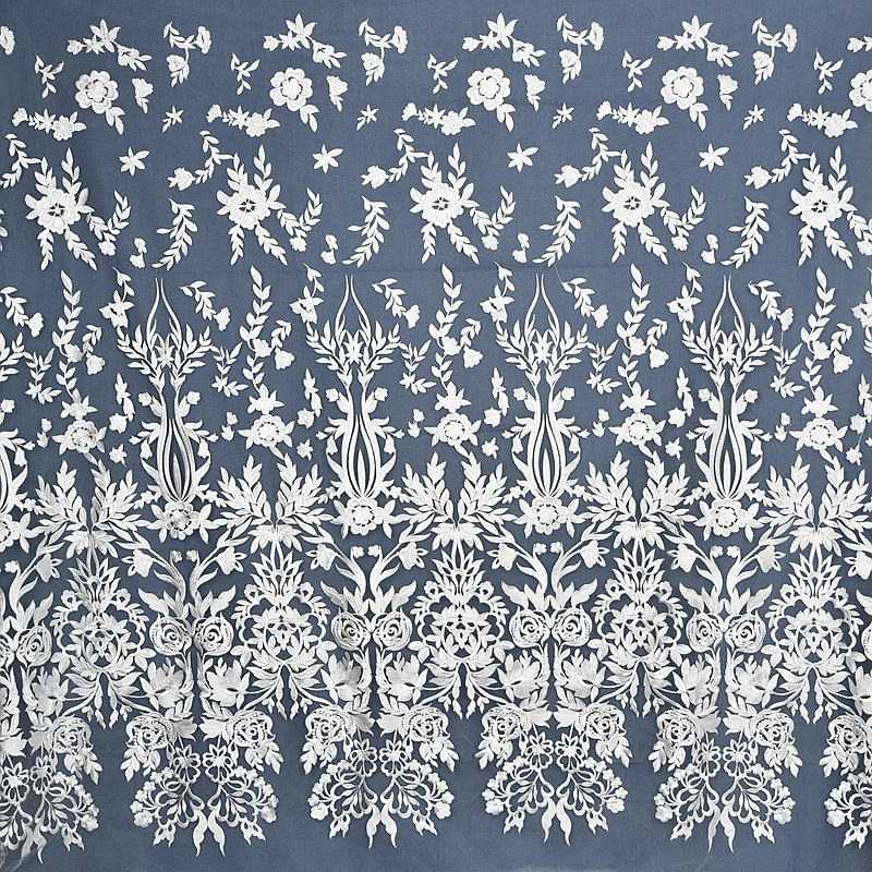 GLace 1Y/лот Высококачественная Мягкая сетчатая вышивка 3D кружевная ткань свадебное платье костюмы ручной работы diy ткань одежда TX1571