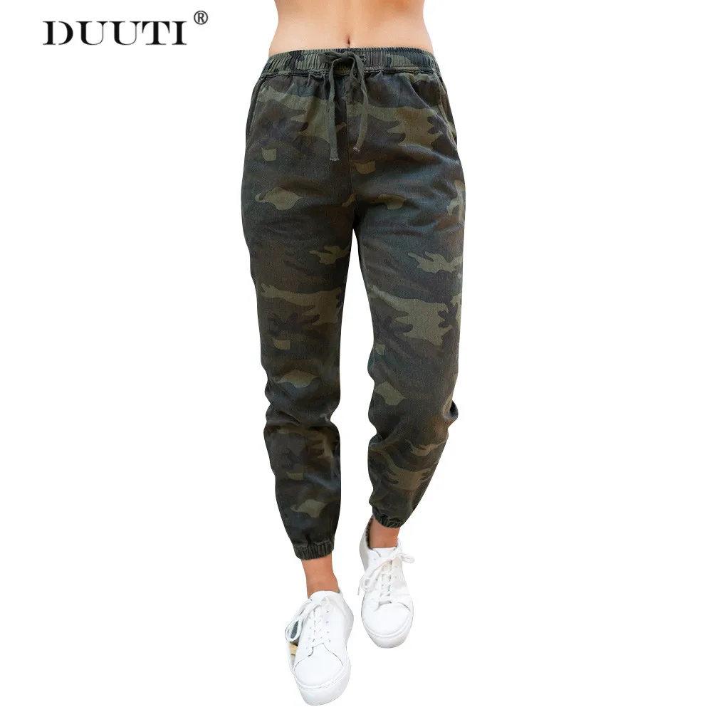 

Camouflage printed trousers Women Causal Long Pants Fashion Camo Printed Cargod Gyms Joggers Sweatpants D30