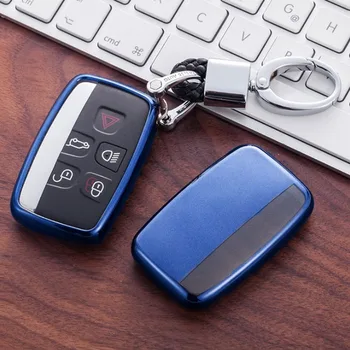 

2020 TPU car key case key cover for Land Rover RANGE ROVER SPORT freelander 2 DISCOVERY 4 Evoque Jaguar XE XJ XJL XF keychain