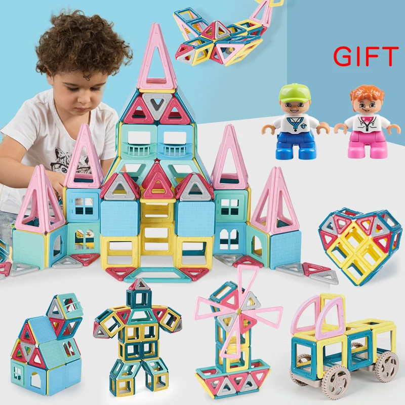 

95PCS Magnetic Building Blocks Magnetic Toys Kids Designer magnetic constructor Set Model Toy Friends Boy Toys For Children Gift