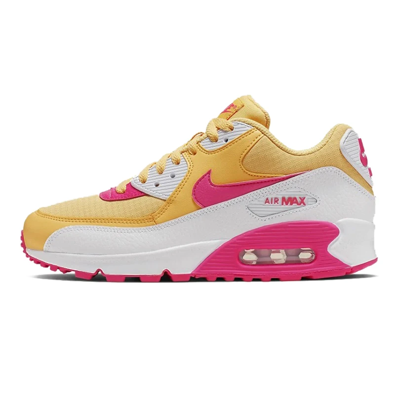 Оригинальные женские кроссовки для бега NIKE AIR MAX 90 LE, дышащие, на шнуровке, с амортизацией, низкий верх, удобные, прочные, 325213-132 - Цвет: 325213-702