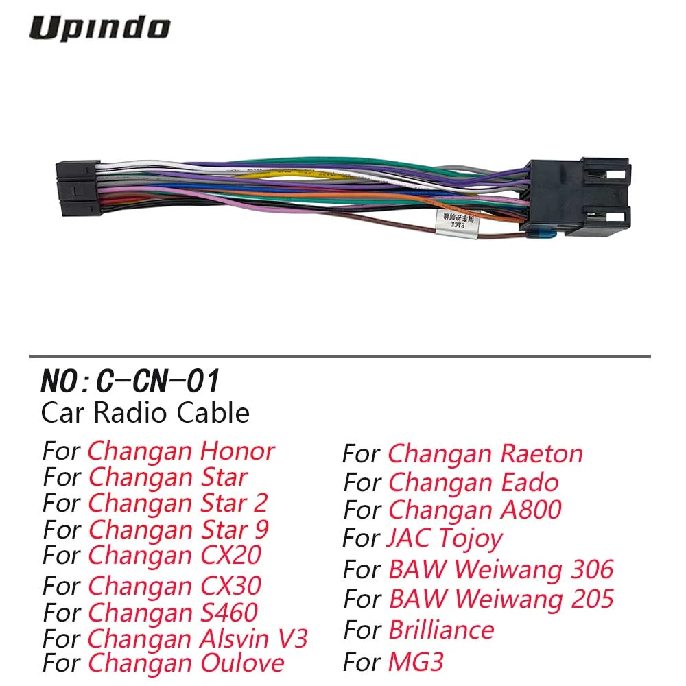 Car Radio Cable Adapter for Changan Honor Star CX20 CX30 S460 Oulove