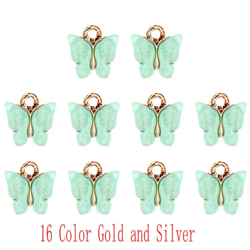 

Cender 10Pcs/set 16 Color Butterfly Jewelry Accessories Exquisite Multicolor Butterfly Jewelry DIY Earrings Necklaces Material