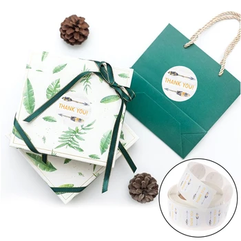 

500Pcs/roll Self-Adhesive Thank You Sticker seal label scrapbooking christmas sticke Stationery DIY Party decoration supplies