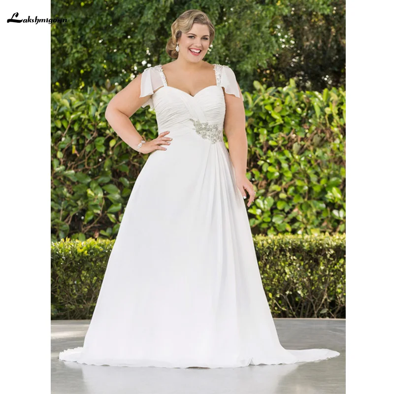 Casual Beach Wedding Dresses Plus Size