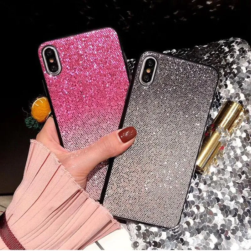 

Bling Glitter Sequins Phone Case For Huawei P20 Pro p30 Lite nova 3i Y5 2018 Y6 Y9 2019 Honor 7A UA-L22 5.45 inch 8X 8A Cover
