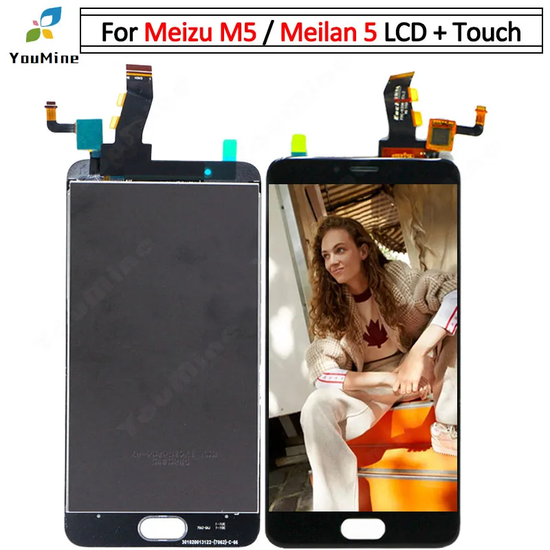 

5.2" For Meizu M5 M611D / M611A / M611Y LCD Display + Touch Screen Digitizer Assembly For Meilan 5 LCD For Meizu M5 Mini LCD
