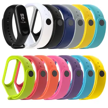 

Replacement Wrist Band Strap with two-color Cover for Smart Bracelet Xiao mi Mi Band 3/4 Waterproof Cover Silicone strap
