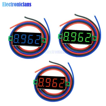 

0.36" Mini Digital Voltmeter LED Panel 4 Digit 0-100V DC Voltage Meter Panel Electric Voltage Tester Gauge Three 3 Wires