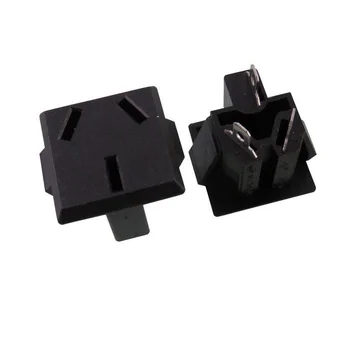 

10A 250V AU CN 3Pin AC Power Socket Female 27*27MM DIY Assemble Panel Mount Industrial Socket Plug Power Connector Socket