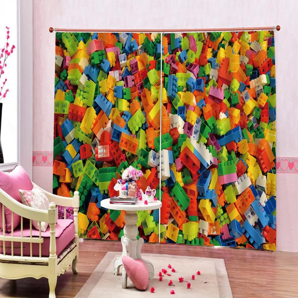 Tapis Lego pour chambre d'enfants, tapis colorés en blocs de