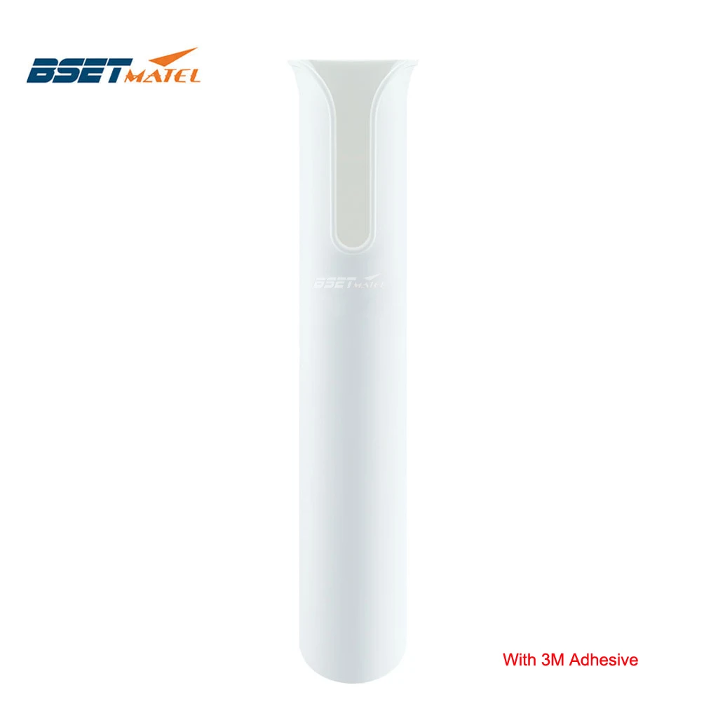 3M Adhesive White ABS Plastic Rod Holders Fishing Rod Spinning Durable Pole Tube Mount With NO Hole Bracket Socket Rack