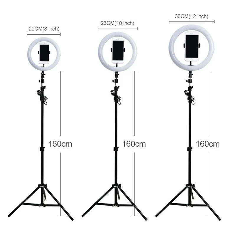 

LED Ring Light 10 Inch with Tripod Stand Selfie Ringlight Video Photpgraphy Lamp for Youtube Makeup Studio Video Live Lighting