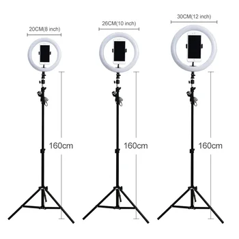 

LED Ring Light 10 Inch with Tripod Stand Selfie Ringlight Video Photpgraphy Lamp for Youtube Makeup Studio Video Live Lighting
