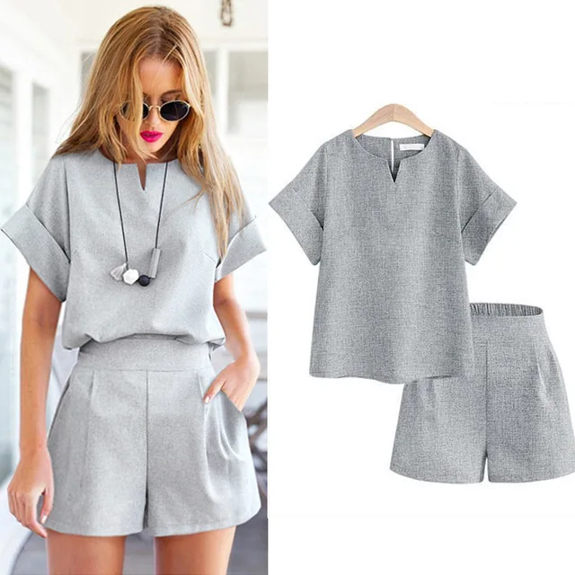 2018-Women-Summer-Style-Casual-Cotton-Linen-Top-Shirt-Feminine-Pure-Color-Female-Office-Suit-Set.jpg_.webp_640x640