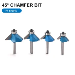 45 graus bisel cortador carpintaria fresa máquina de corte gravura cortador chanfro 45 graus cnc end mill