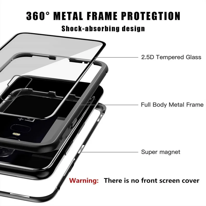 Магнитный адсорбционный чехол для OnePlus 7 Pro 6 6 T прозрачное закаленное стекло задняя крышка для One Plus 7 7pro 6 T металлический бампер 1+ 7
