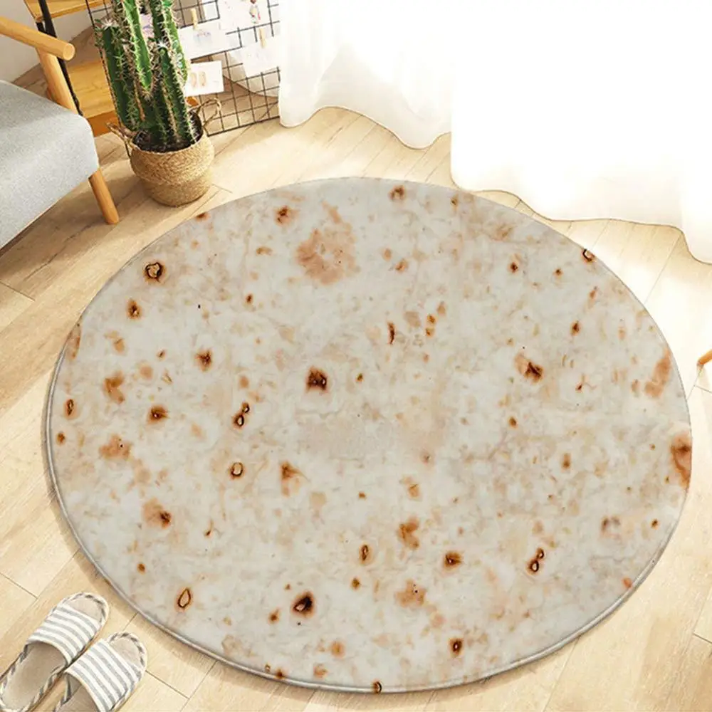 Round beach towel Mexican Burrito Series Microfiber Beach Towel with Sport Yoga Blanket Swimming