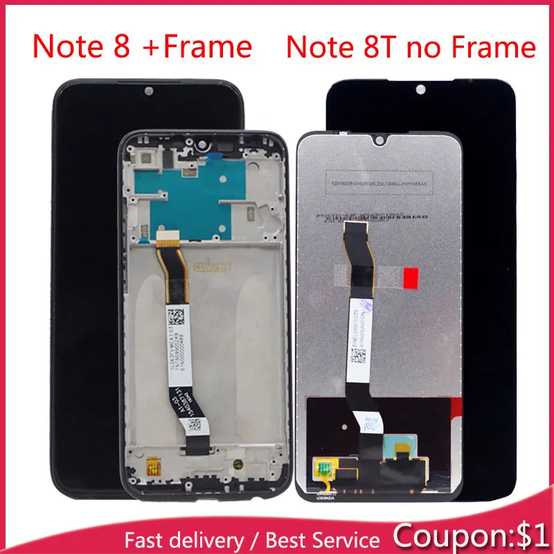 

For 6.3" Xiaomi Redmi Note 8T / Note8 LCD Display With Touch Screen Panel Assembly For Xiaomi Display Redmi Note 8T Note 8