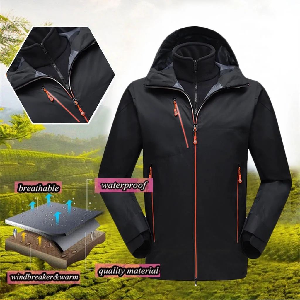 

2019 New Autumn Winter Jackets Men Hooded Softshell Windproof Waterproof Soft Coat Shell Jacket Quilted Jackets Men Cloth