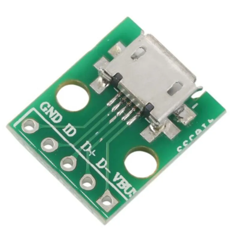 

Free shipping 10pcs MICRO USB TO dip Adapter 5PIN SOCKET CONNECTOR PCB Converter