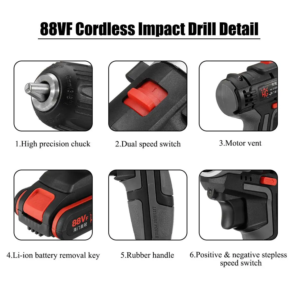 88VF Электрическая Отвертка ударный Drill25+ 3 Шестерня Мини дрель аккумуляторная электрическая дрель литиевый перезаряжаемый аккумулятор электроинструменты