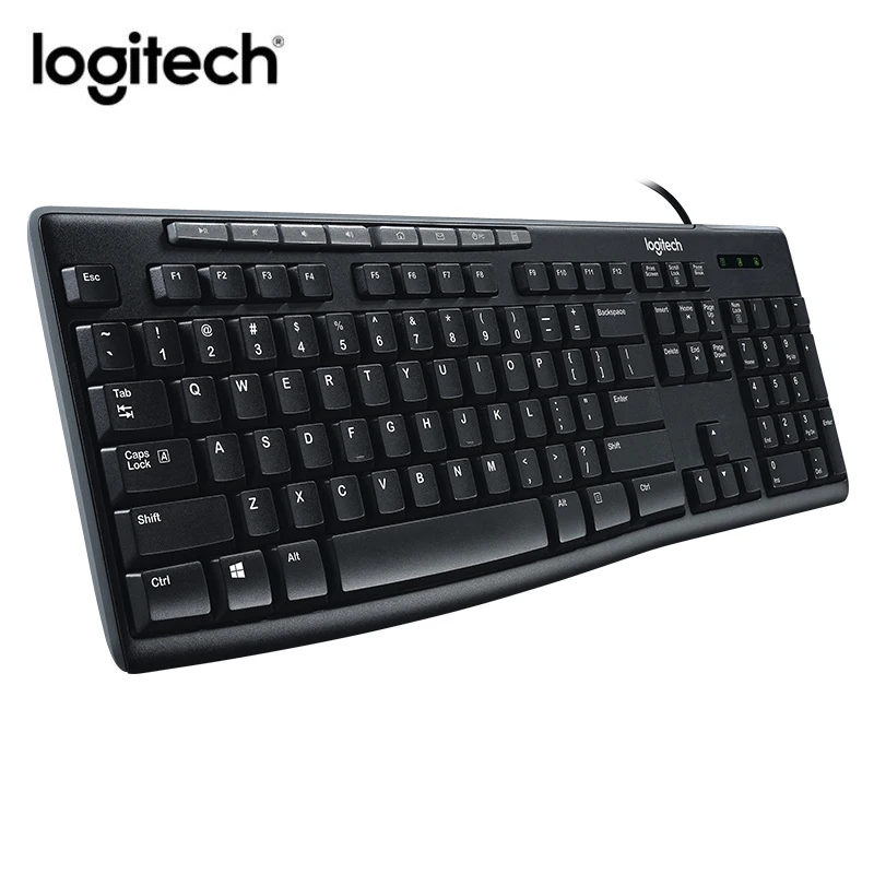 Проводная клавиатура Logitech K200 для ноутбука ПК домашнего офиса бизнеса игр USB