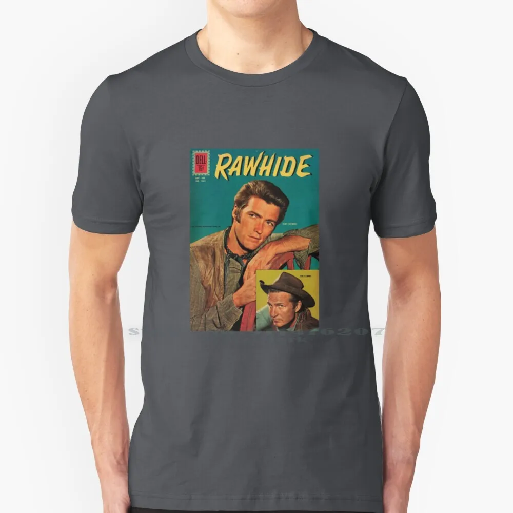 Rawhide Tv Show T-Shirt, Maglioni E Altro! Maglietta 100% Puro Cotone Clint Clint Eastwood Eastwood Cowboy Cowboys Cowboy Show